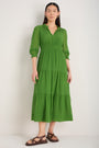 Grace Silk Blend Dress - Fern Green