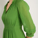 Grace Silk Blend Dress - Fern Green