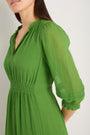Grace Silk Blend Dress - Fern Green