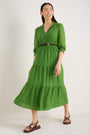 Grace Silk Blend Dress - Fern Green