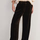 Grace Silk Velvet Trouser - Chocolate