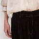 Grace Silk Velvet Trouser - Chocolate