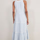 Hallie Halterneck Dress - Blue/White Stripe
