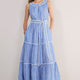 Hallie Halterneck Dress - Riviera Blue/White Stripe