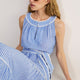 Hallie Halterneck Dress - Riviera Blue/White Stripe