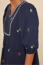 Hana Embroidered Dress - Midnight