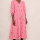 Hana Embroidered Dress - Pink