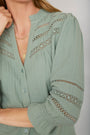 Harper Blouse - Thyme Green
