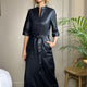 Remi Faux Leather Dress - Blue/Black