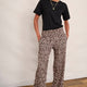 Isla Plisse Trouser - Leopard