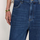 Imogen Cropped Wide Leg Jean - Mid Wash