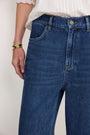 Imogen Cropped Wide Leg Jean - Mid Wash
