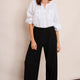 Ingrid Plisse Trouser - Black