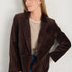 Iris Cotton Velvet Blazer - Cocoa