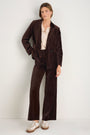 Iris Cotton Velvet Trouser - Cocoa