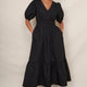 Iris Poplin Dress - Black