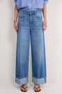 Iris Turn-Up Wide Leg Jean - Light Wash