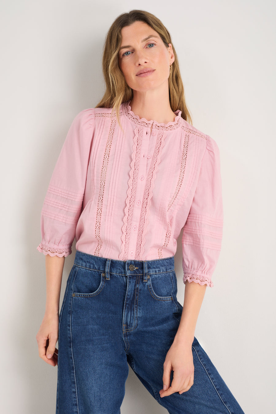 Isla Blouse - Blush Pink