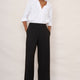 Isla Plisse Trouser - Black