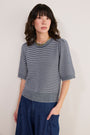 Ivy Jumper - Midnight/Ivory Micro Stripe