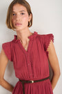 Jacinda Dress - Sangria Red