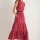 Jacinda Dress - Sangria Red