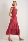 Jacinda Dress - Sangria Red