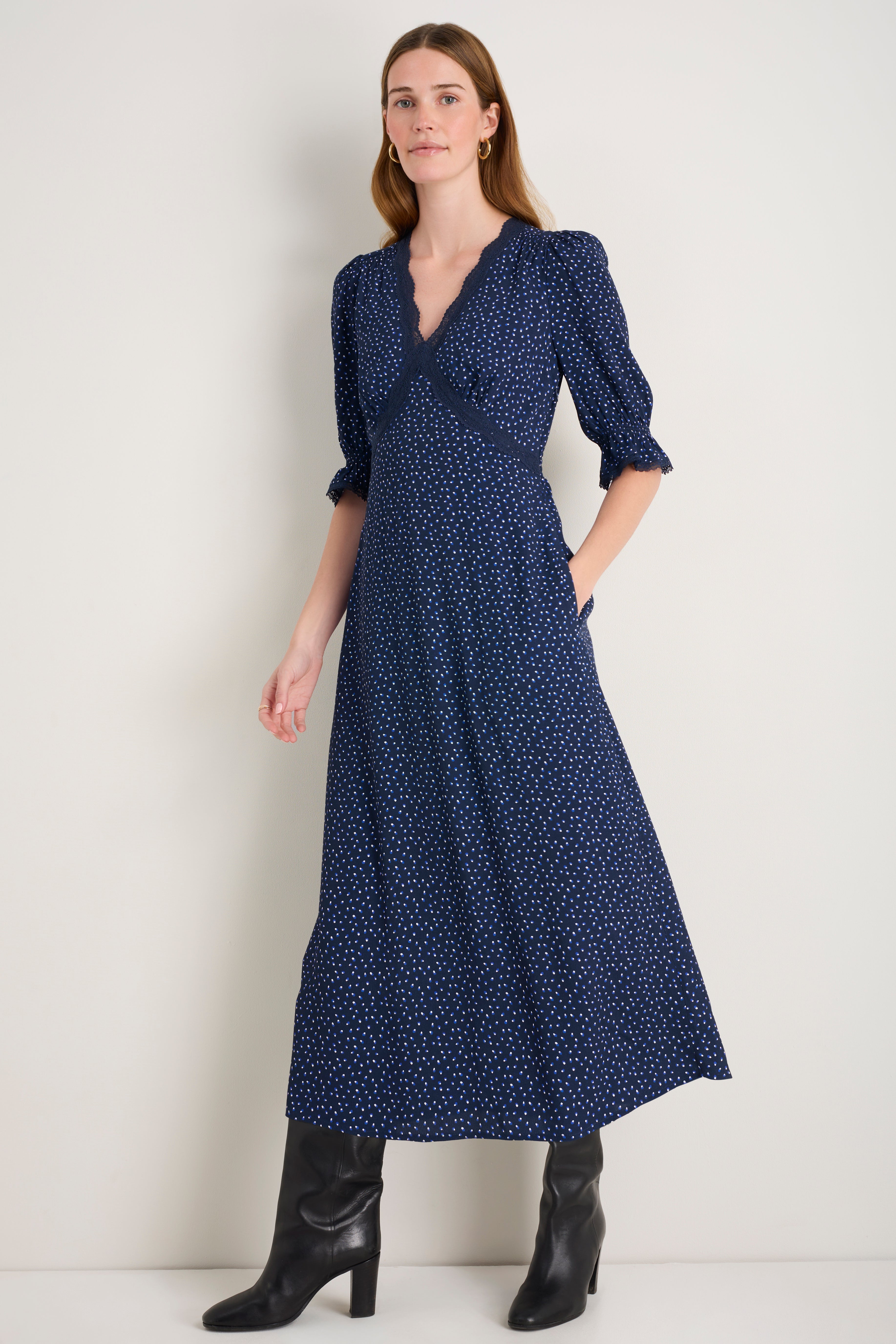 Jamie Dress - Midnight Seed Print
