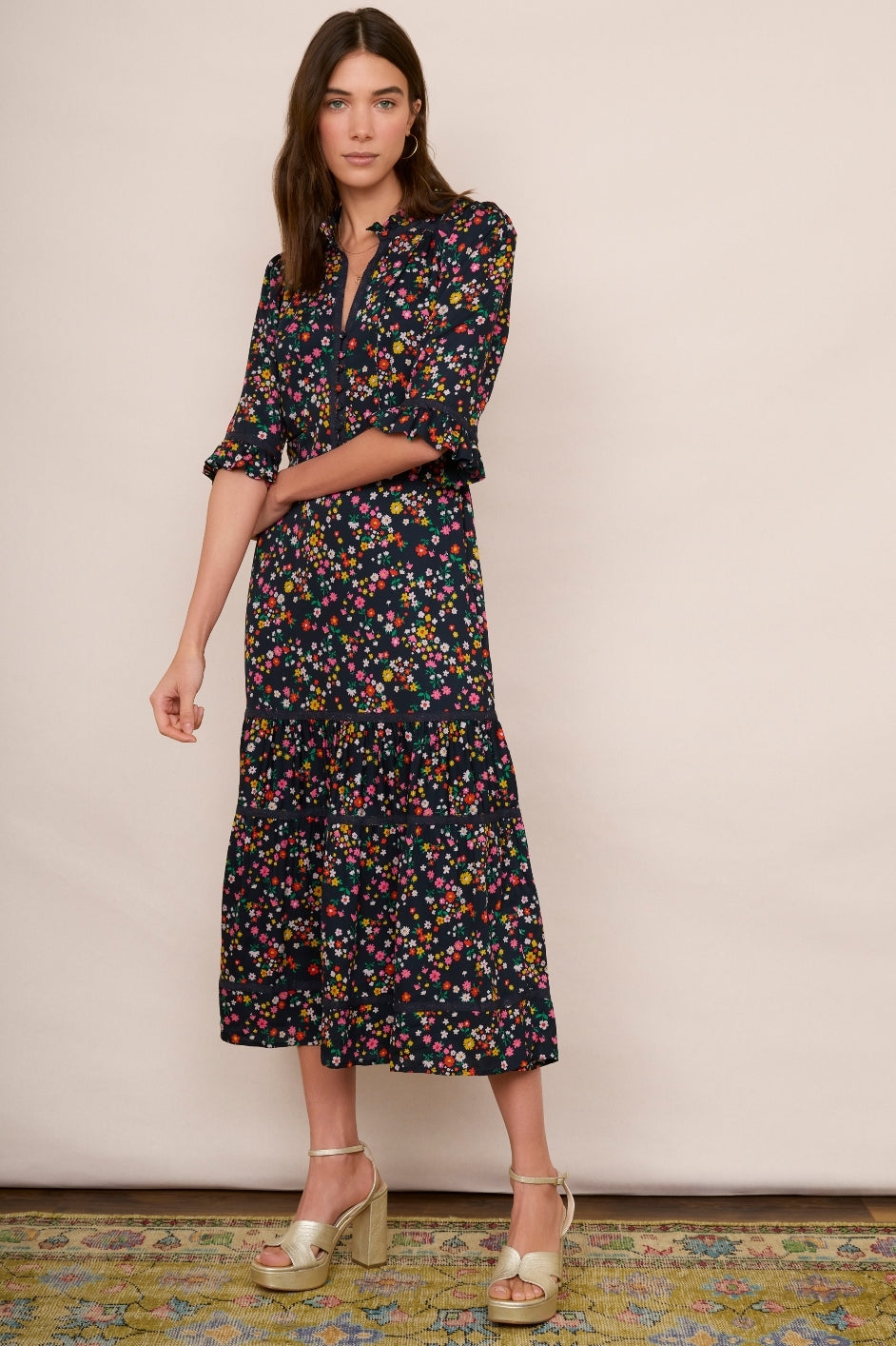 Jodi Floral Dress - Midnight