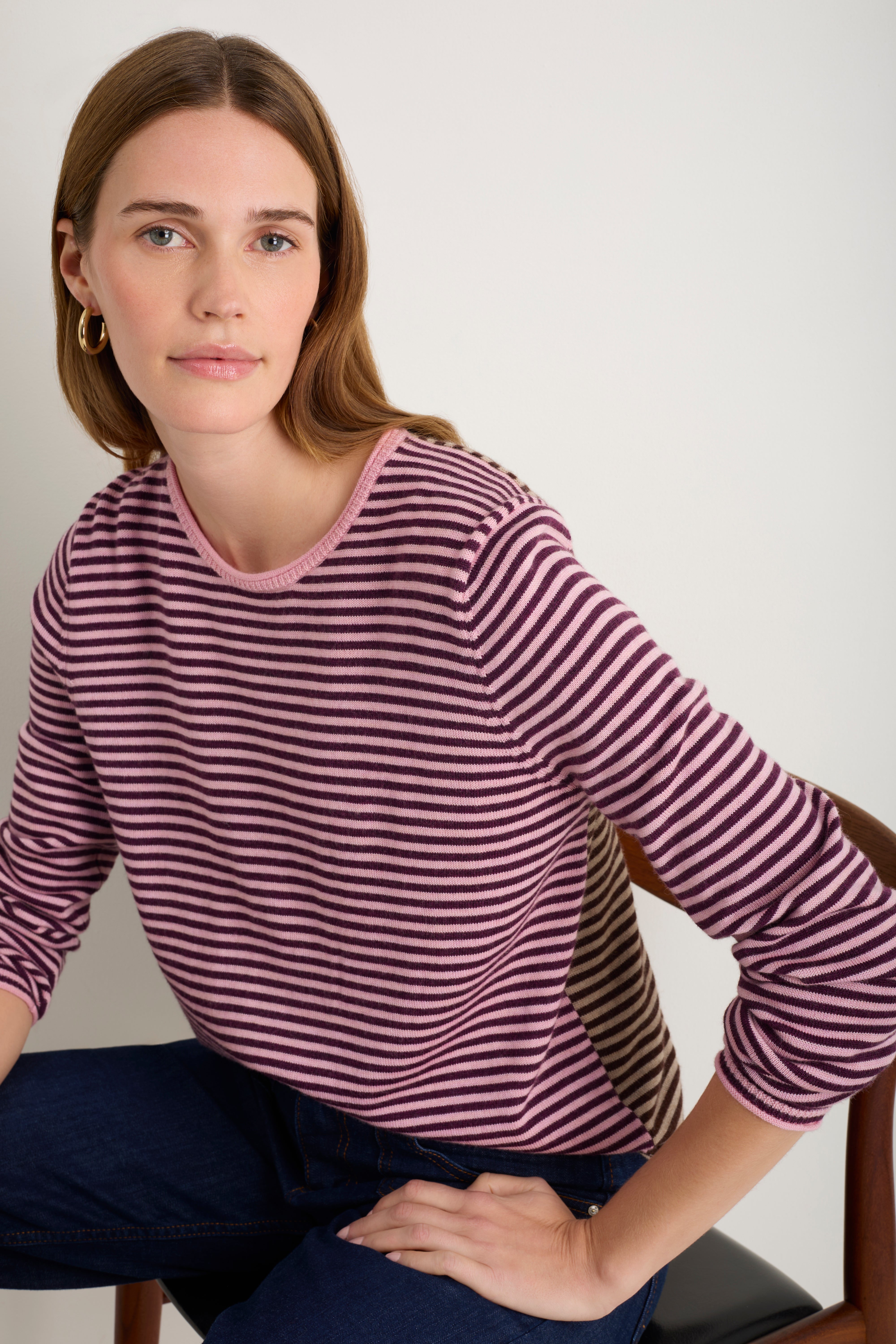 Josephine Merino Jumper - Multi Stripe