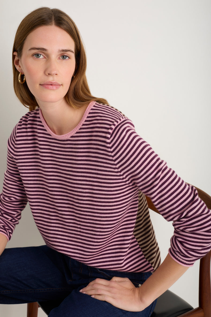 Josephine Merino Jumper - Multi Stripe