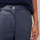 Josie Faux Leather Trouser - Blue/Black