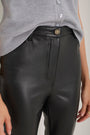Josie Faux Leather Trouser - Black