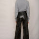 Jules Faux Leather Trouser - Black Crackle