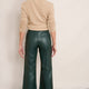 Jules Faux Leather Trousers - Bottle Green