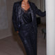 Julienne Sequin Trouser - Blue/Black