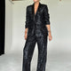 Julienne Sequin Trouser - Blue/Black