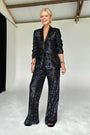 Julienne Sequin Trouser - Blue/Black