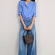 Juliette Lace Trim Jersey Mix Blouse - Blue