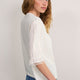 Juliette Lace Trim Jersey Mix Blouse - Ivory