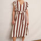 Juni Dress - Ecru/Brick