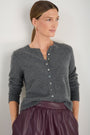 Katie Cashmere Cardigan - Grey Marl