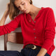 Katie Cashmere Cardigan - Poppy Red