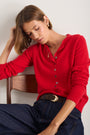 Katie Cashmere Cardigan - Poppy Red