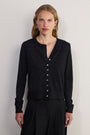 Katie Merino Cardigan - Black Sparkle
