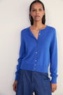 Katie Wool Cotton Cardigan - Soft Cobalt