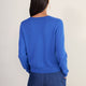 Katie Wool Cotton Cardigan - Soft Cobalt