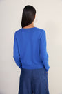 Katie Wool Cotton Cardigan - Soft Cobalt