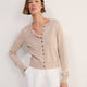 Katie Wool Cotton Cardigan - Taupe Marl