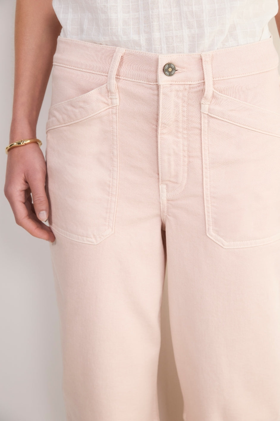 Kaya Cargo Barrel Jean - Dusky Pink